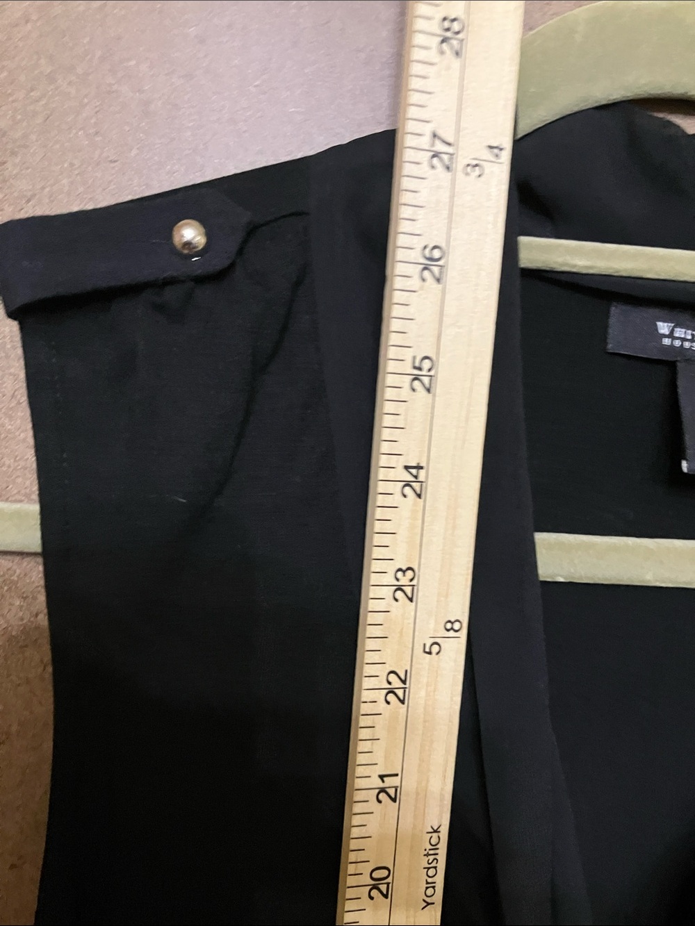 White House Black Market Black Sleeveless Tie-Neck Blouse - Picture 6 of 8